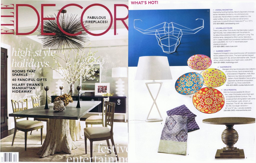 Elle Decor December 2011