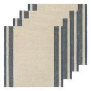Gordes Natural & Blue Napkins 20x20 - Set of 4