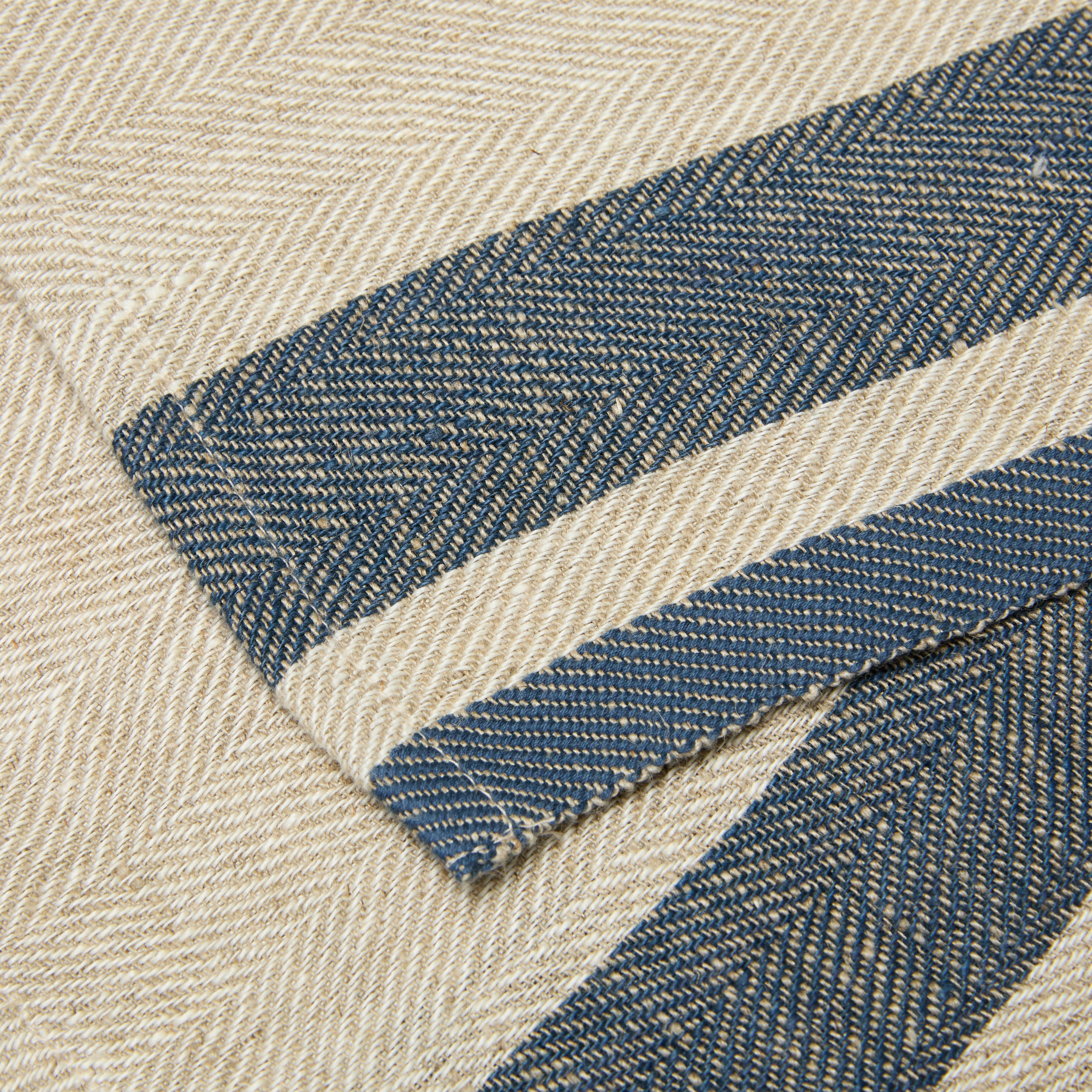 Gordes Natural & Blue Napkins 20x20 - Set of 4