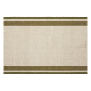 Gordes Natural & Olive Tea Towel 20x30 - Set of 2