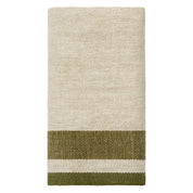 Gordes Natural & Olive Tea Towel 20x30 - Set of 2