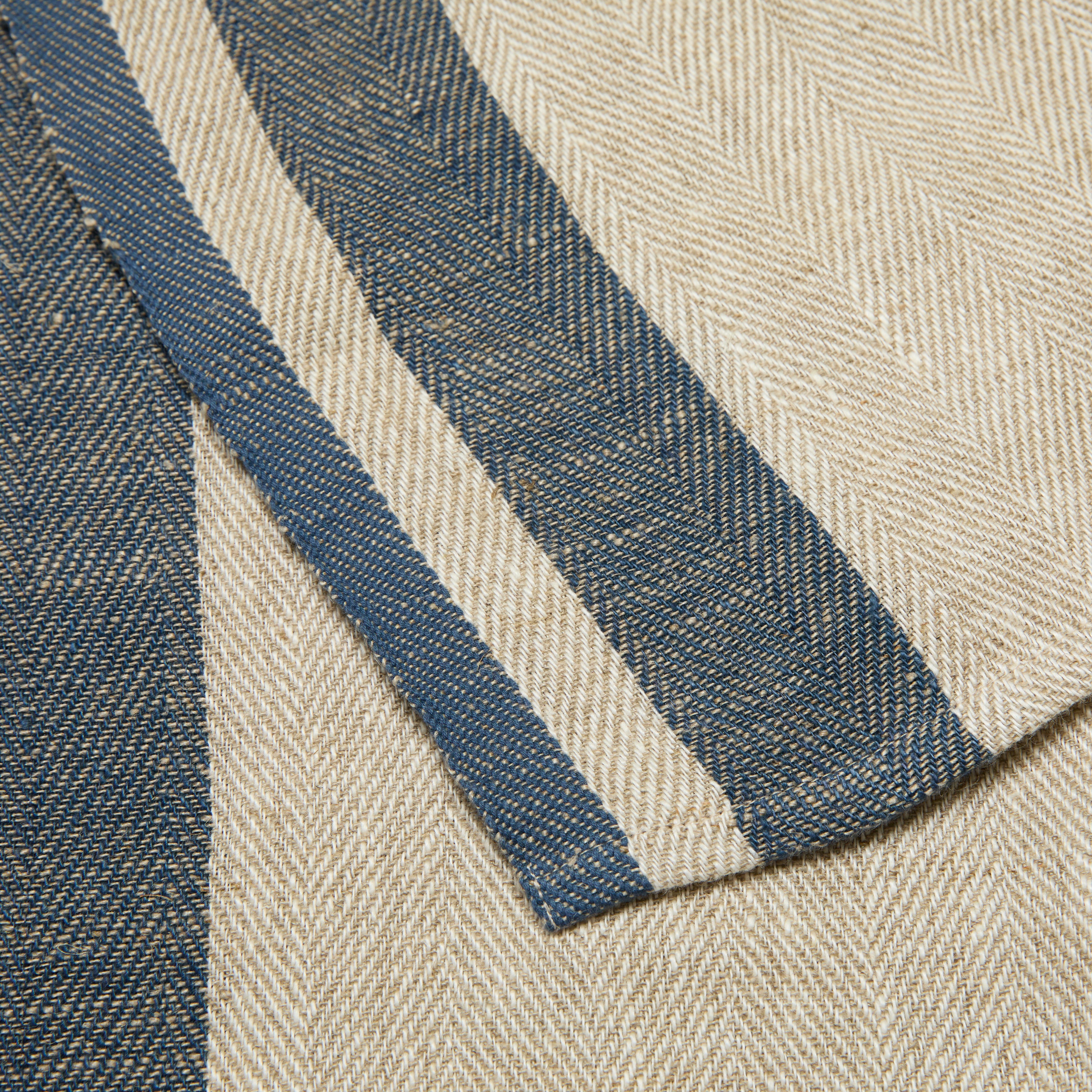 Gordes Natural & Blue Tea Towel 20x30 - Set of 2