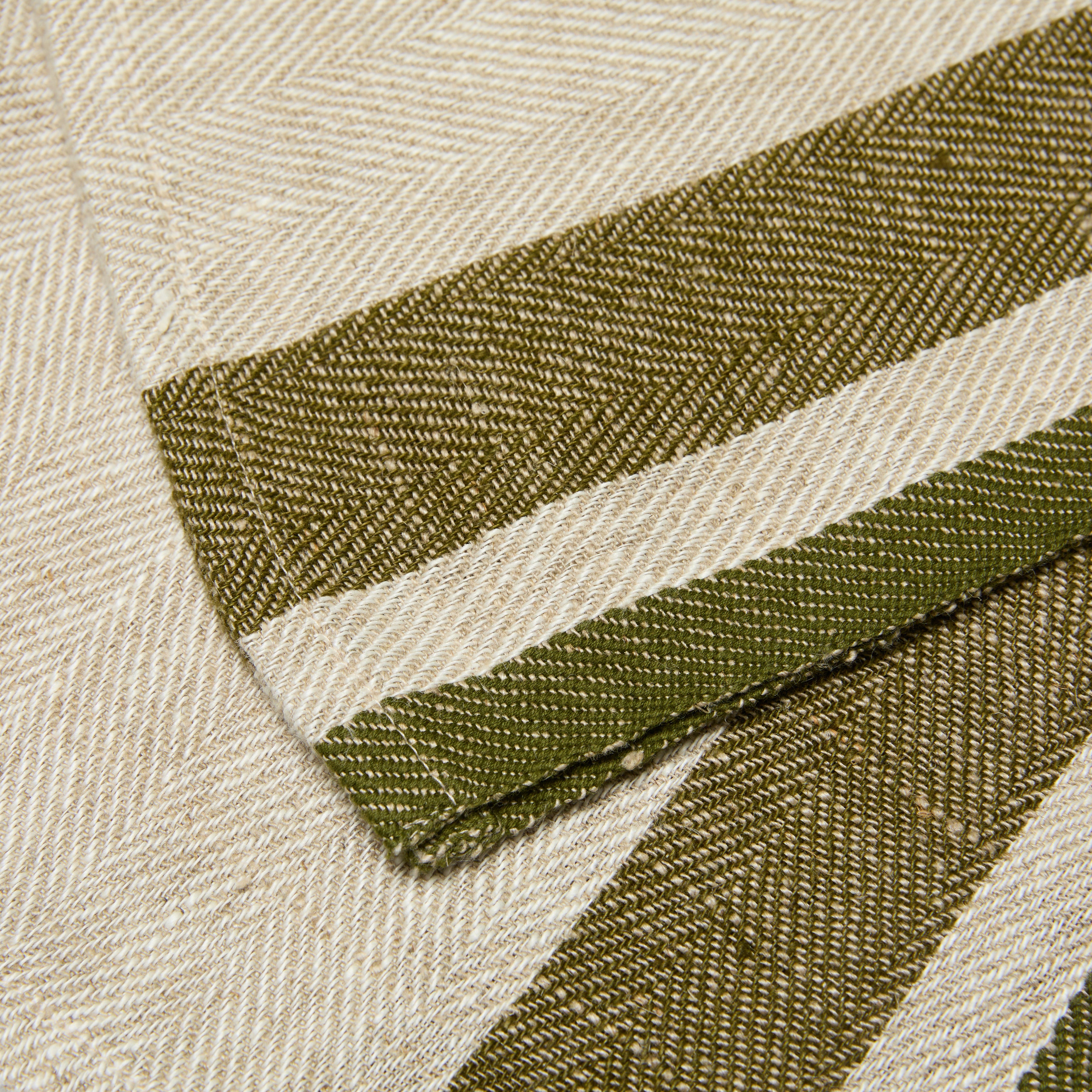 Gordes Natural & Olive Napkins 20x20 - Set of 4