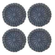 Braided Weave Blue Placemats - Set of 5