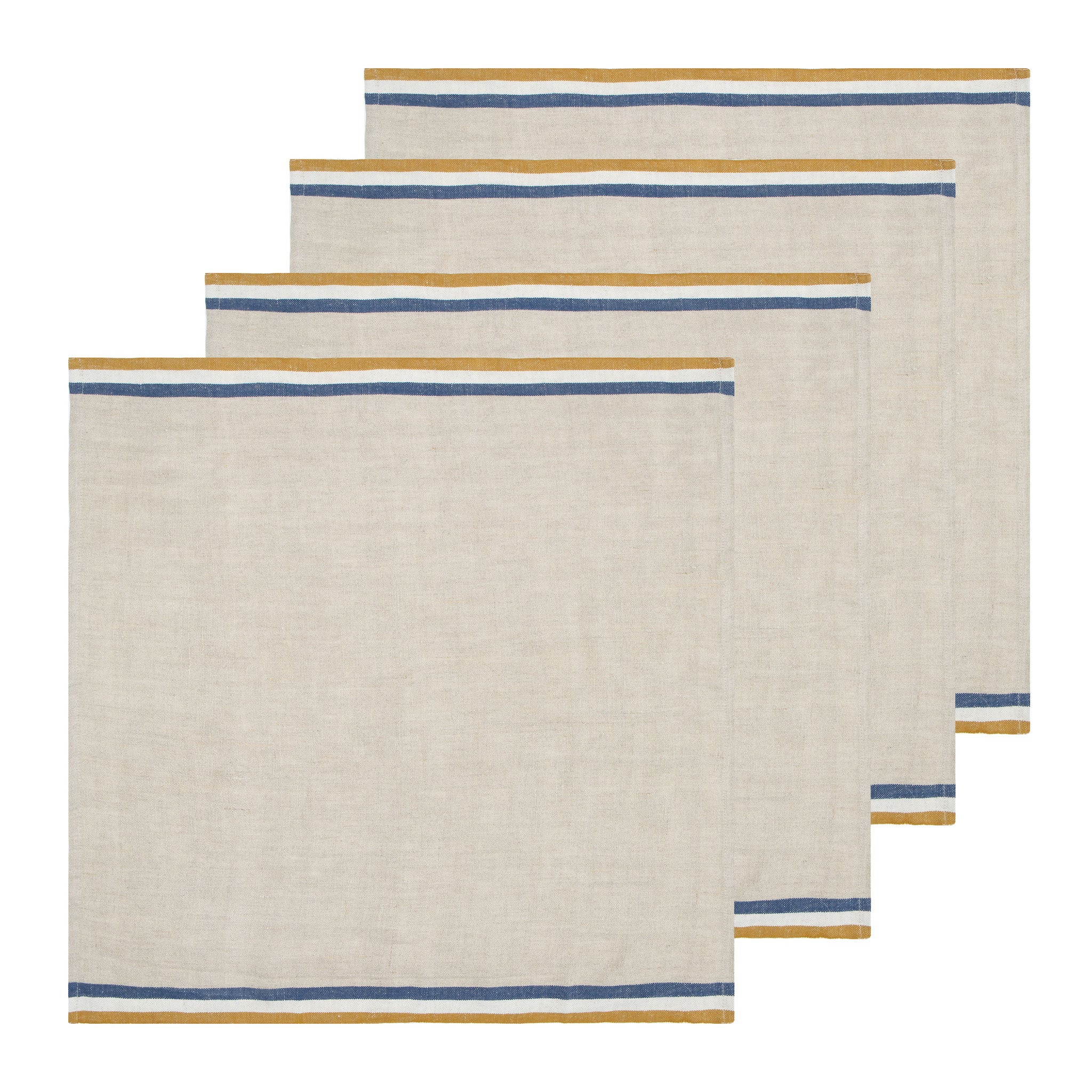 Mustard/Natural/Blue Stripe