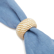 Eclipse Whitewash Napkin Rings, Set of 4