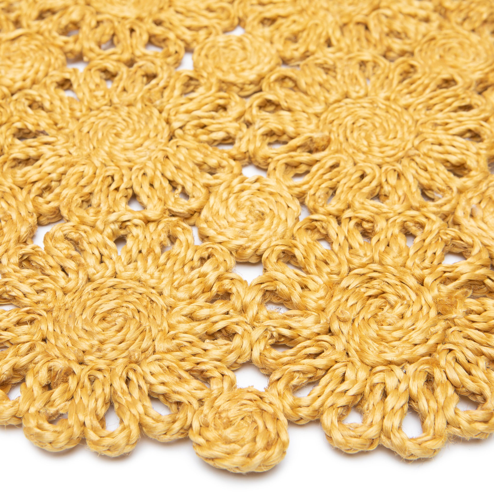 Daisy Jute 15" Round Placemat - Set of 4