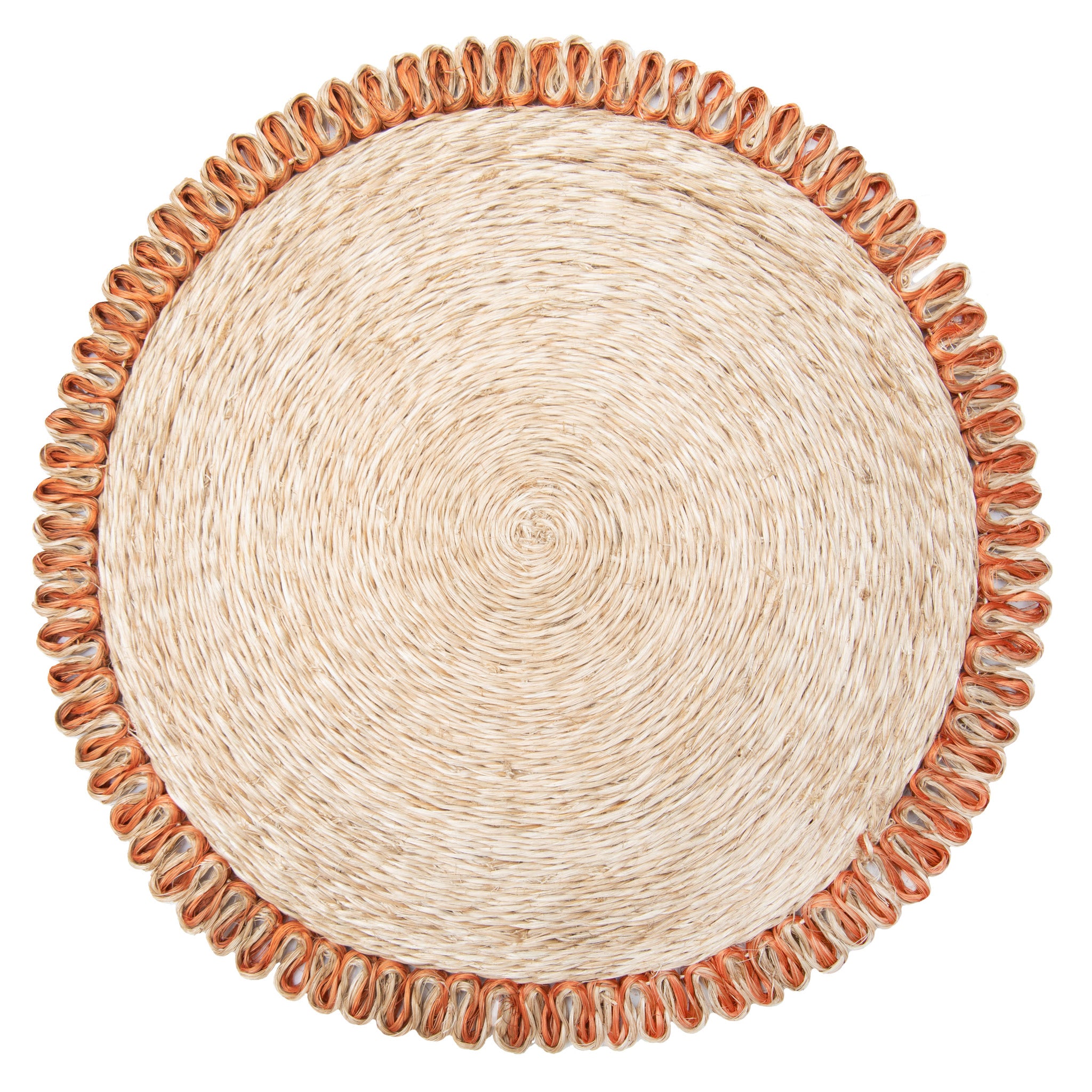 Loopy Abaca 15" Round Placemat - Set of 4