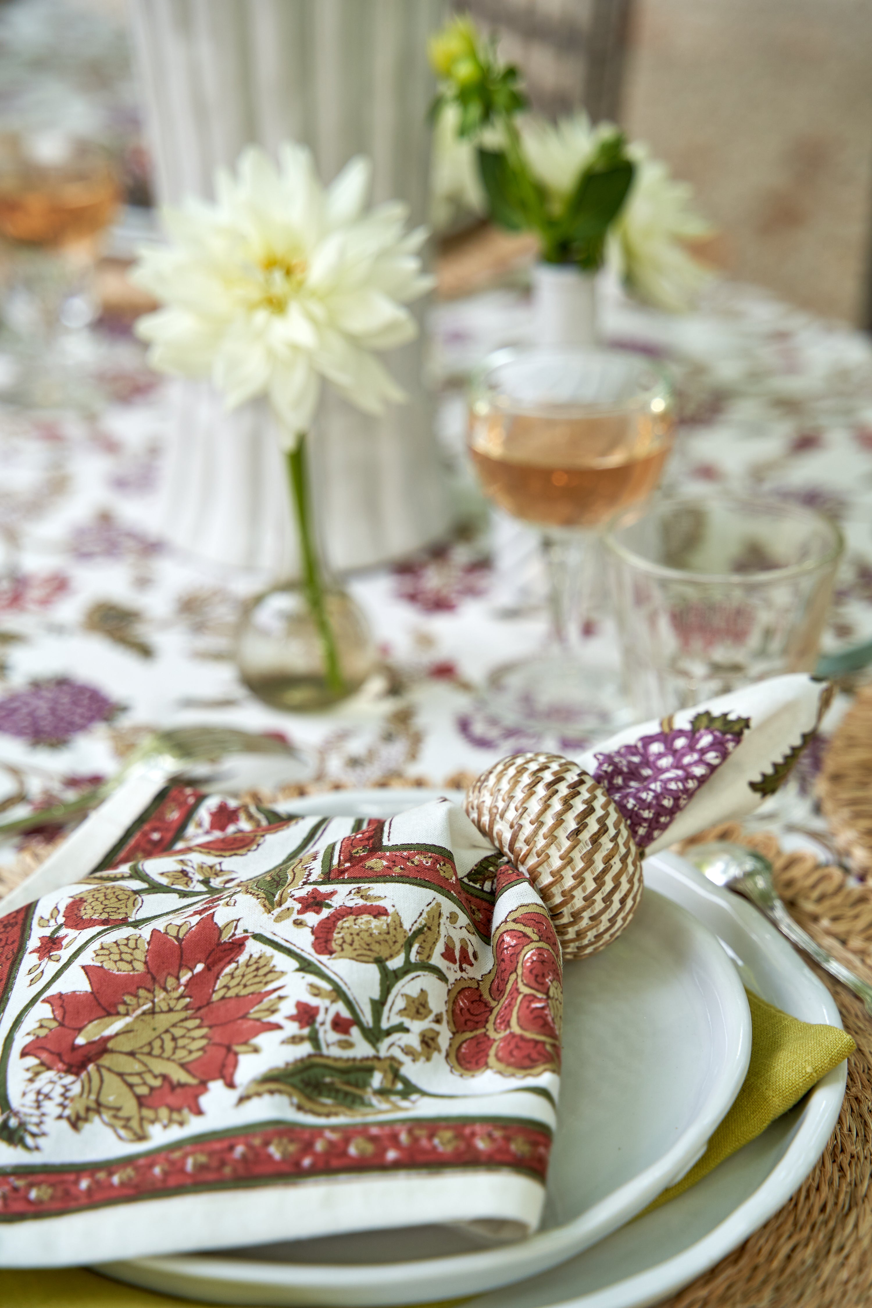 Eclipse Whitewash Napkin Rings, Set of 4