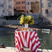 French Tablecloth St. Tropez Red Stripes