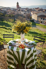 French Tablecloth St. Tropez Vert Stripes