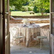 French Tablecloth Chloe Blue & Brown