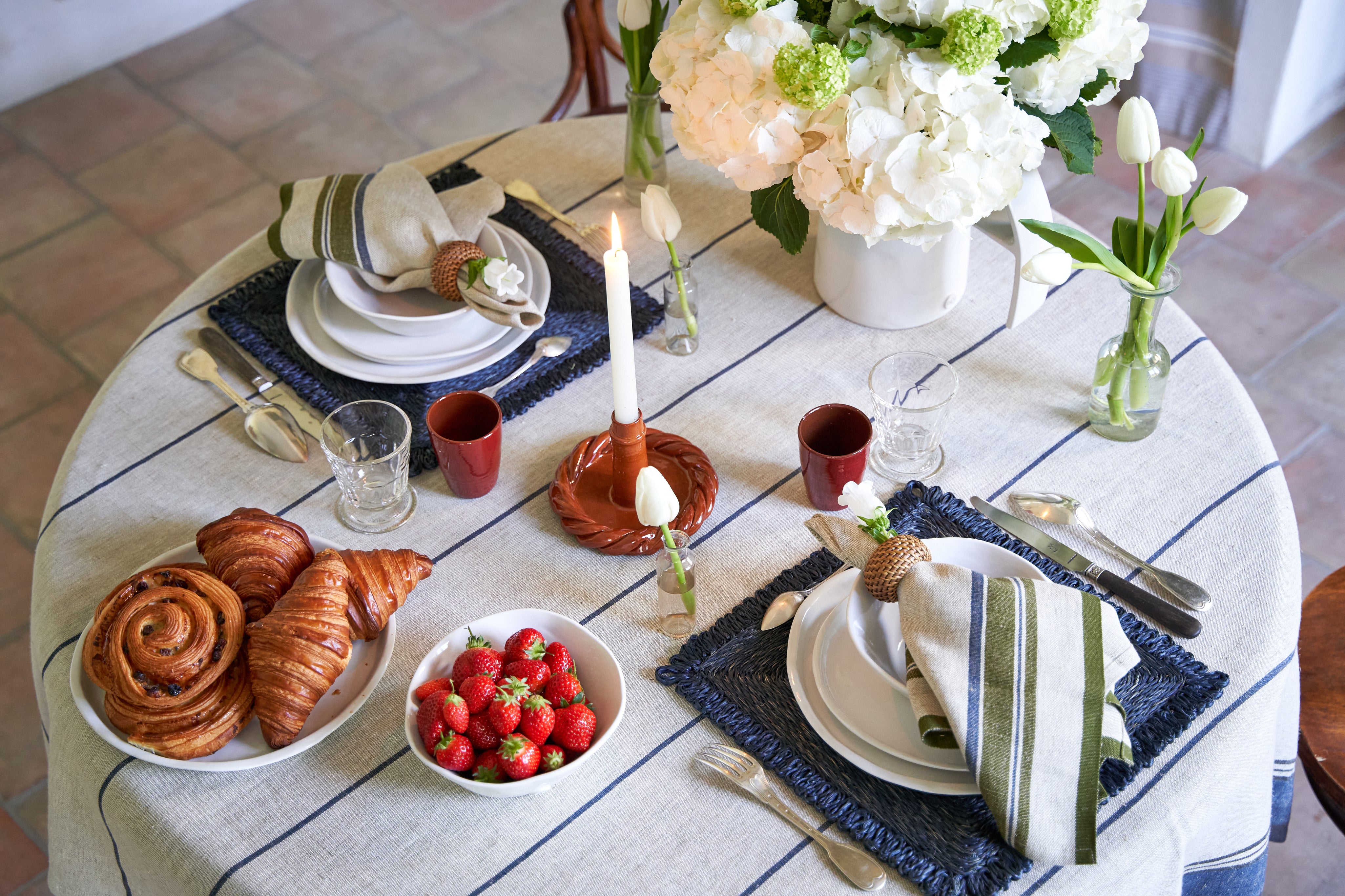 Loopy Abaca 14" Square Placemat - Set of 4