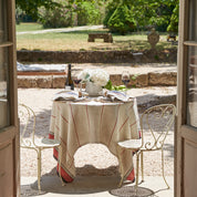 Eze Ivory & Red Tablecloth