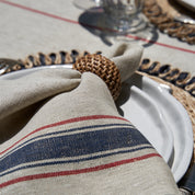 Menton Natural & Demin Napkin, Set of 4