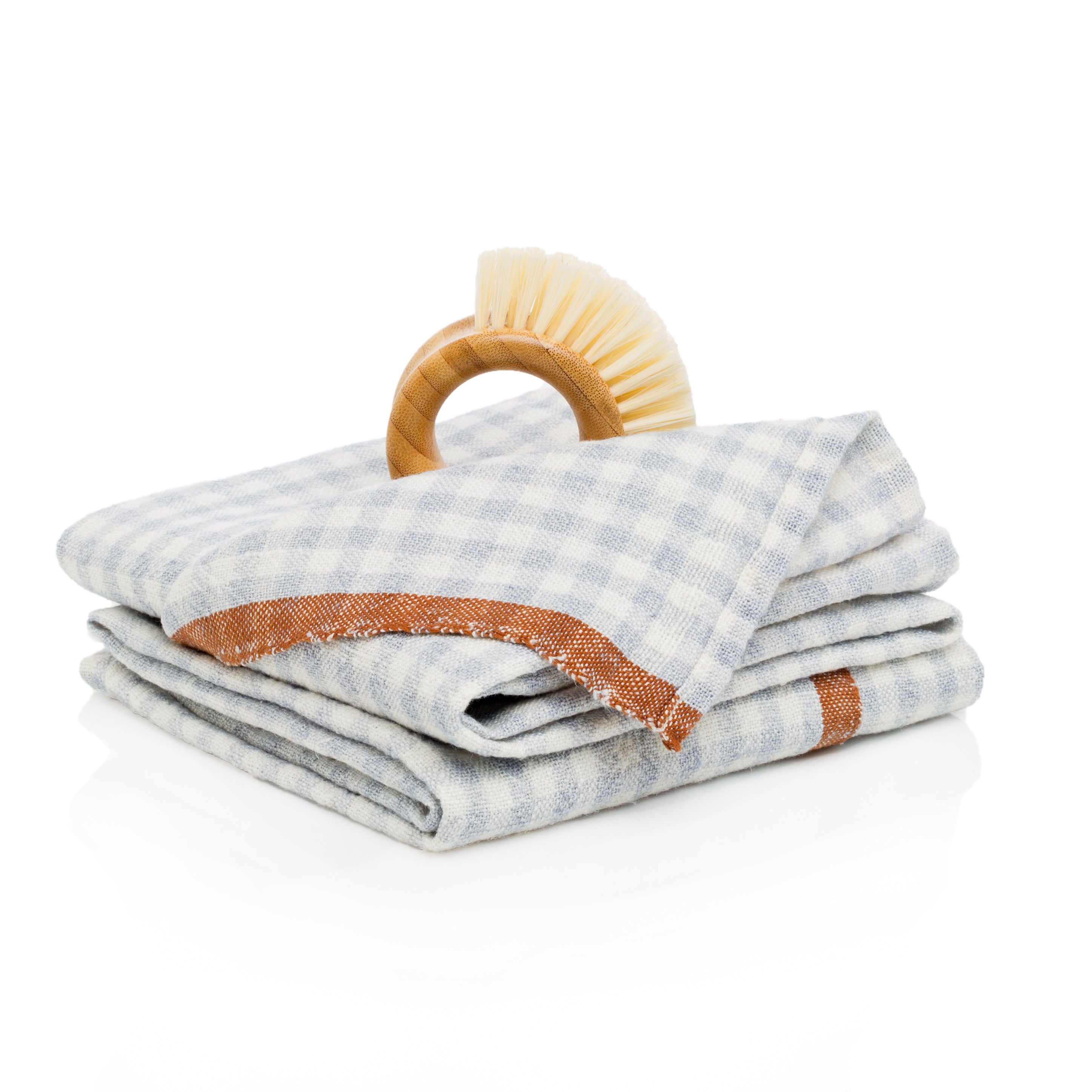 Food52 Gingham Linen Kitchen Towels (Set of 2) - Olive
