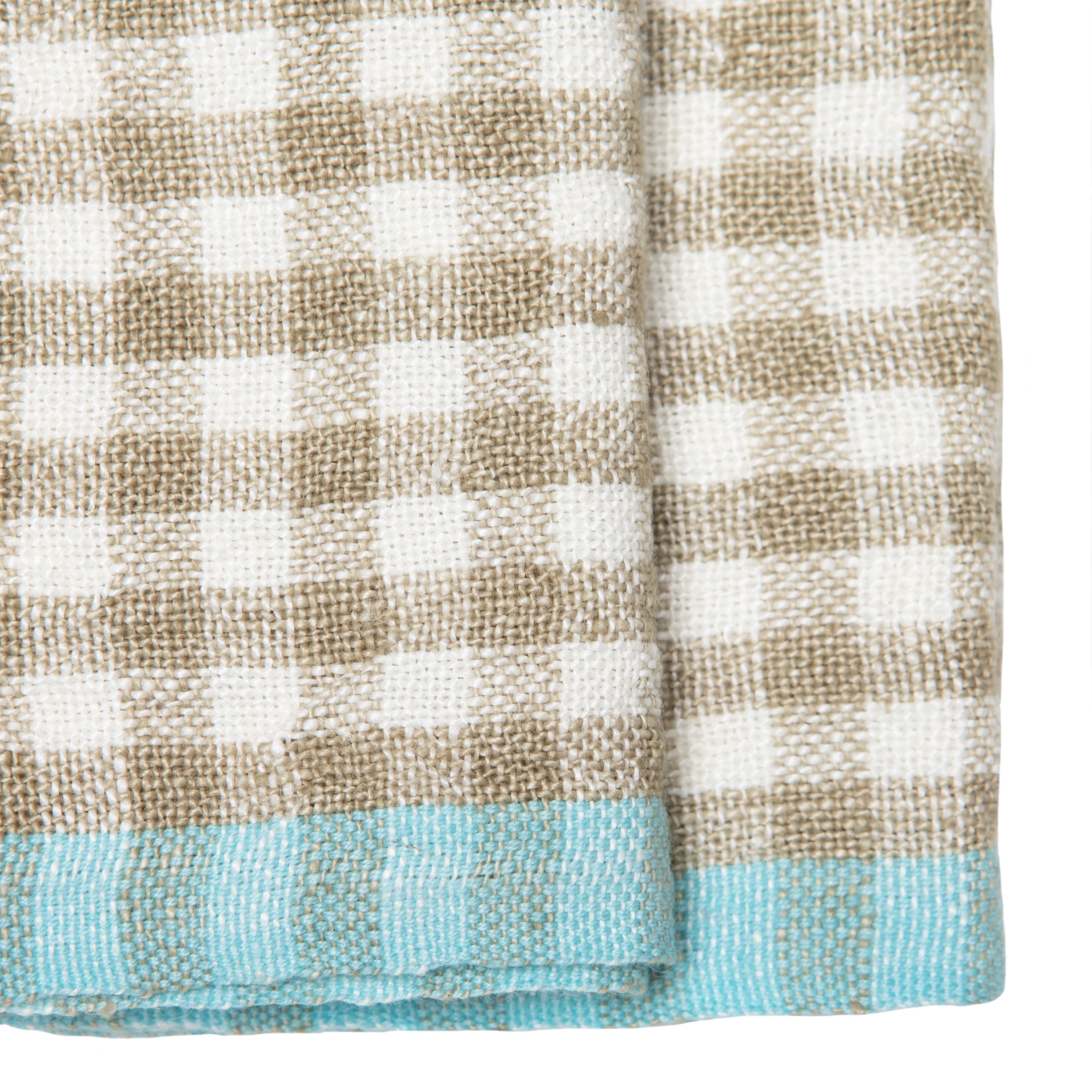 Two-Tone Gingham Towels, Set of 2