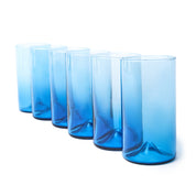 Verona Highball Glass, Blue, 14 oz, Set of 6