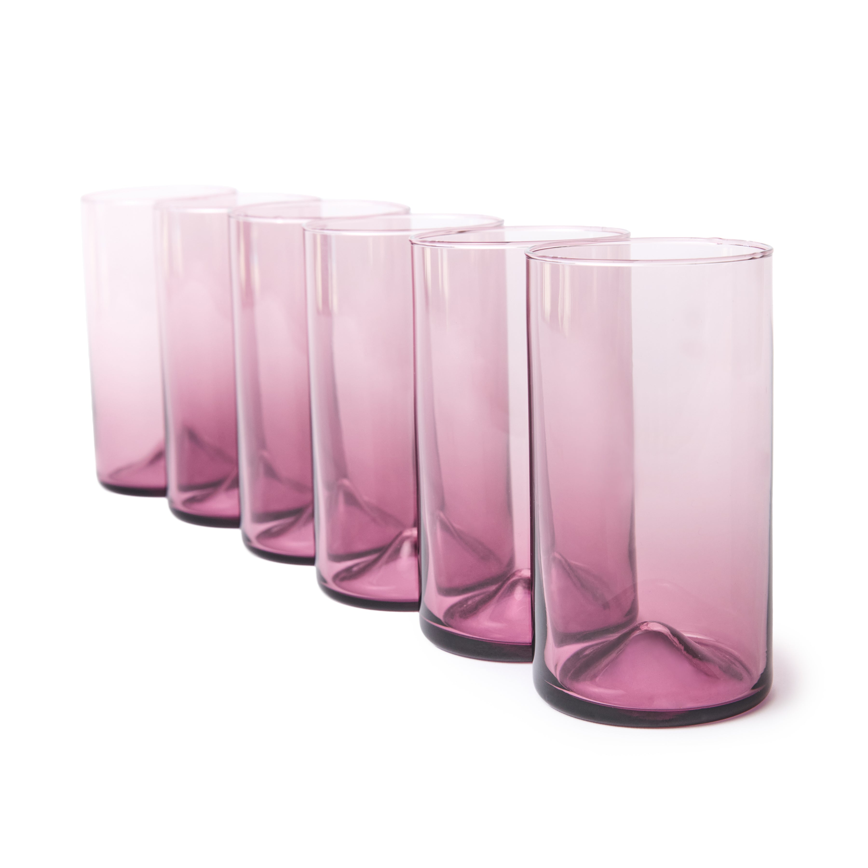 Verona Highball Glass, Rose, 14 oz, Set of 6
