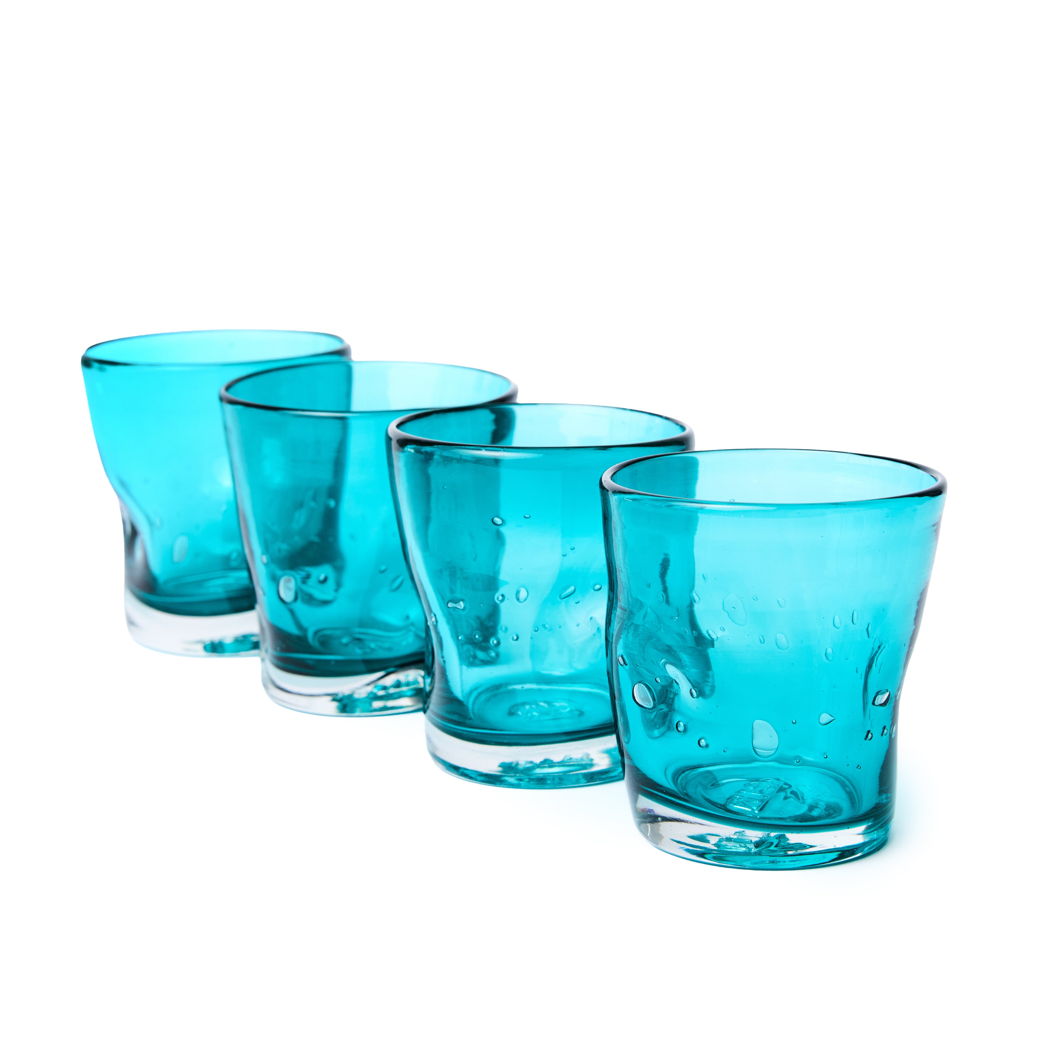 Capri Glassware Turquoise 8.5 oz, Set of 6