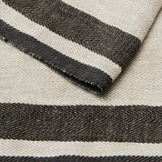 Gordes Natural & Charcoal Napkins 20x20 - Set of 4