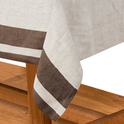 Gordes Natural & Choco Tablecloth