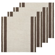 Gordes Natural & Choco Napkins 20x20 - Set of 4
