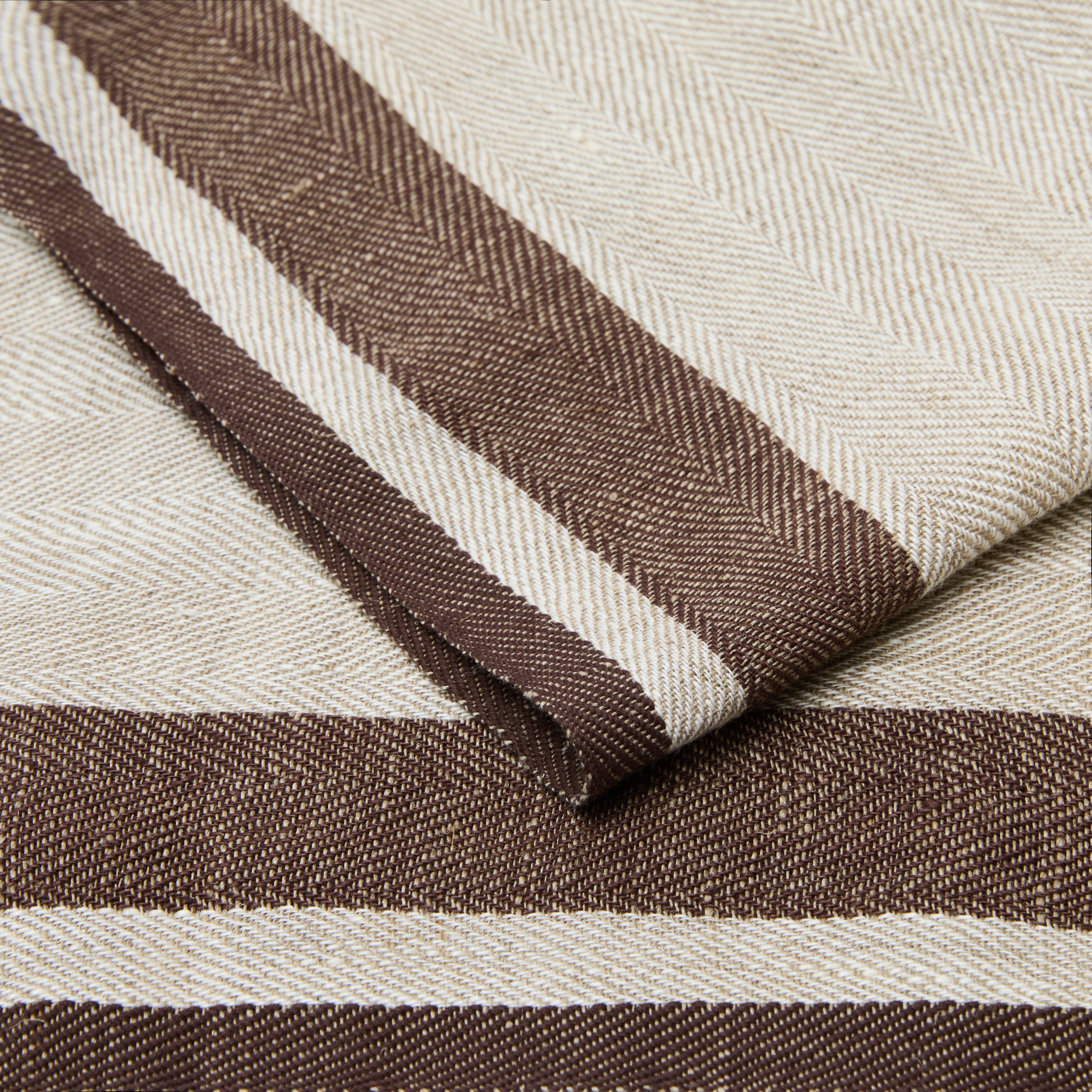 Gordes Natural & Chocolate Tea Towel 20x30 - Set of 2