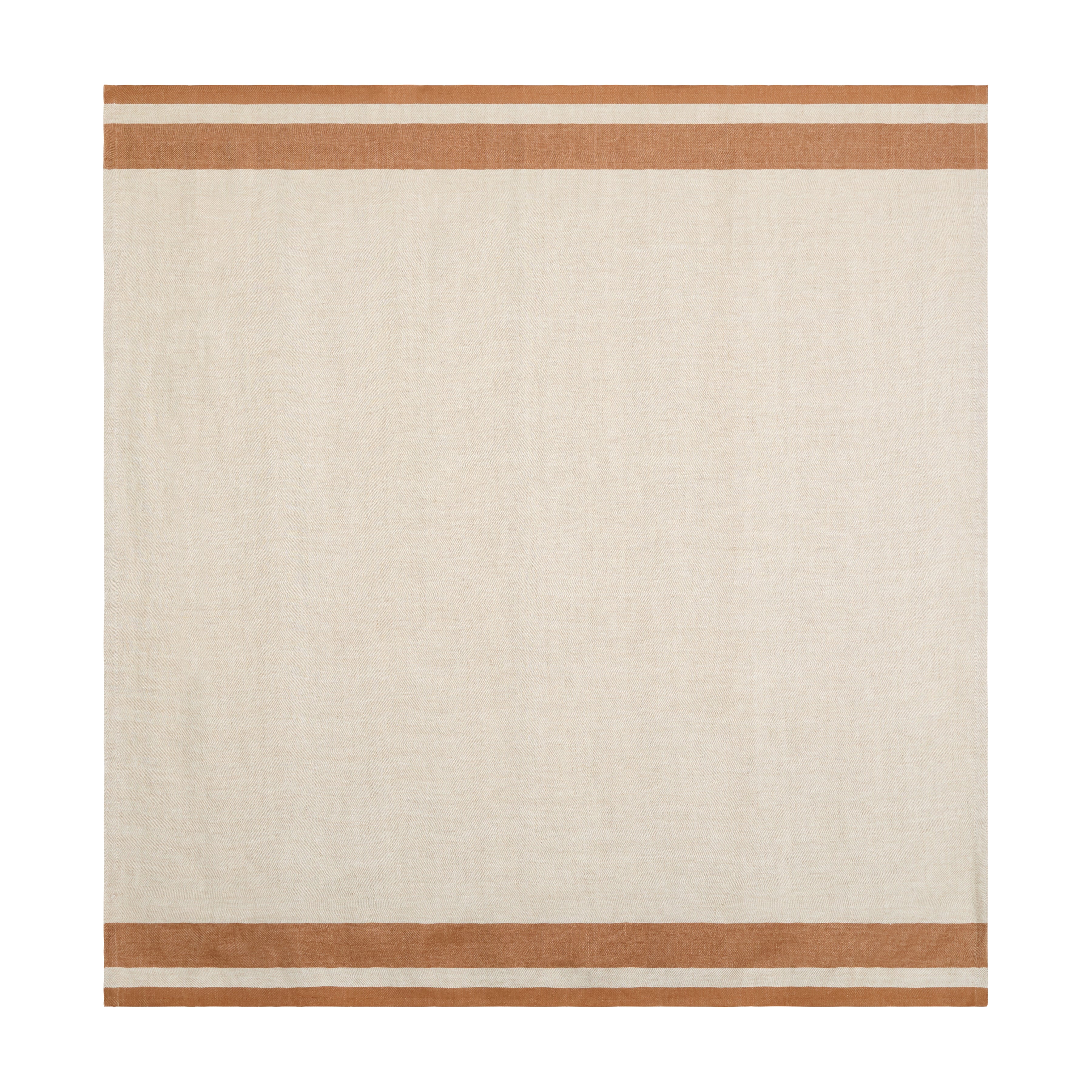 Gordes Natural & Tobacco Tablecloth