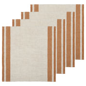Gordes Natural & Tobacco Napkins 20x20 - Set of 4