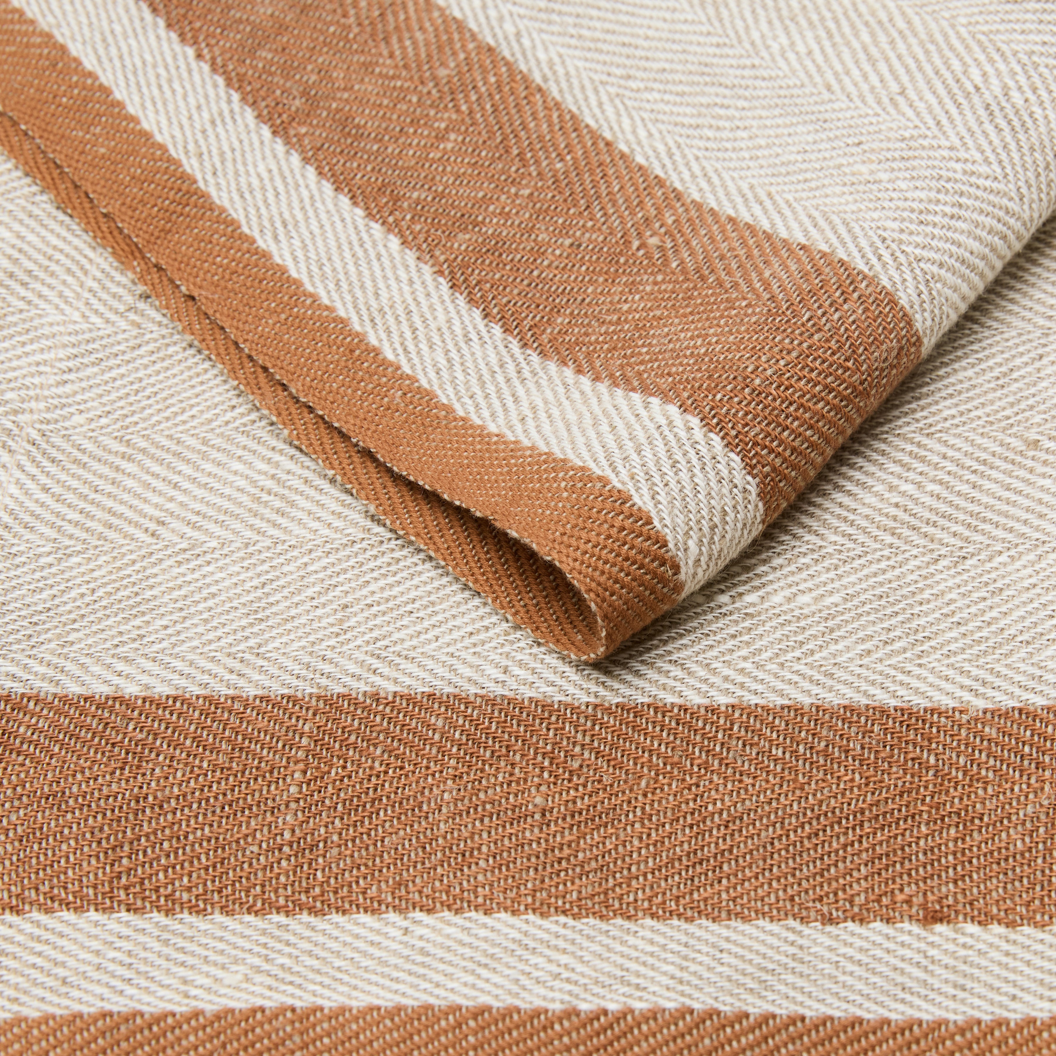 Gordes Natural & Tobacco Napkins 20x20 - Set of 4