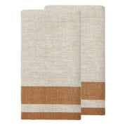 Gordes Natural & Tobacco Towels 20x30 - Set of 2