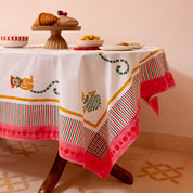 Menagerie Pink Tablecloth