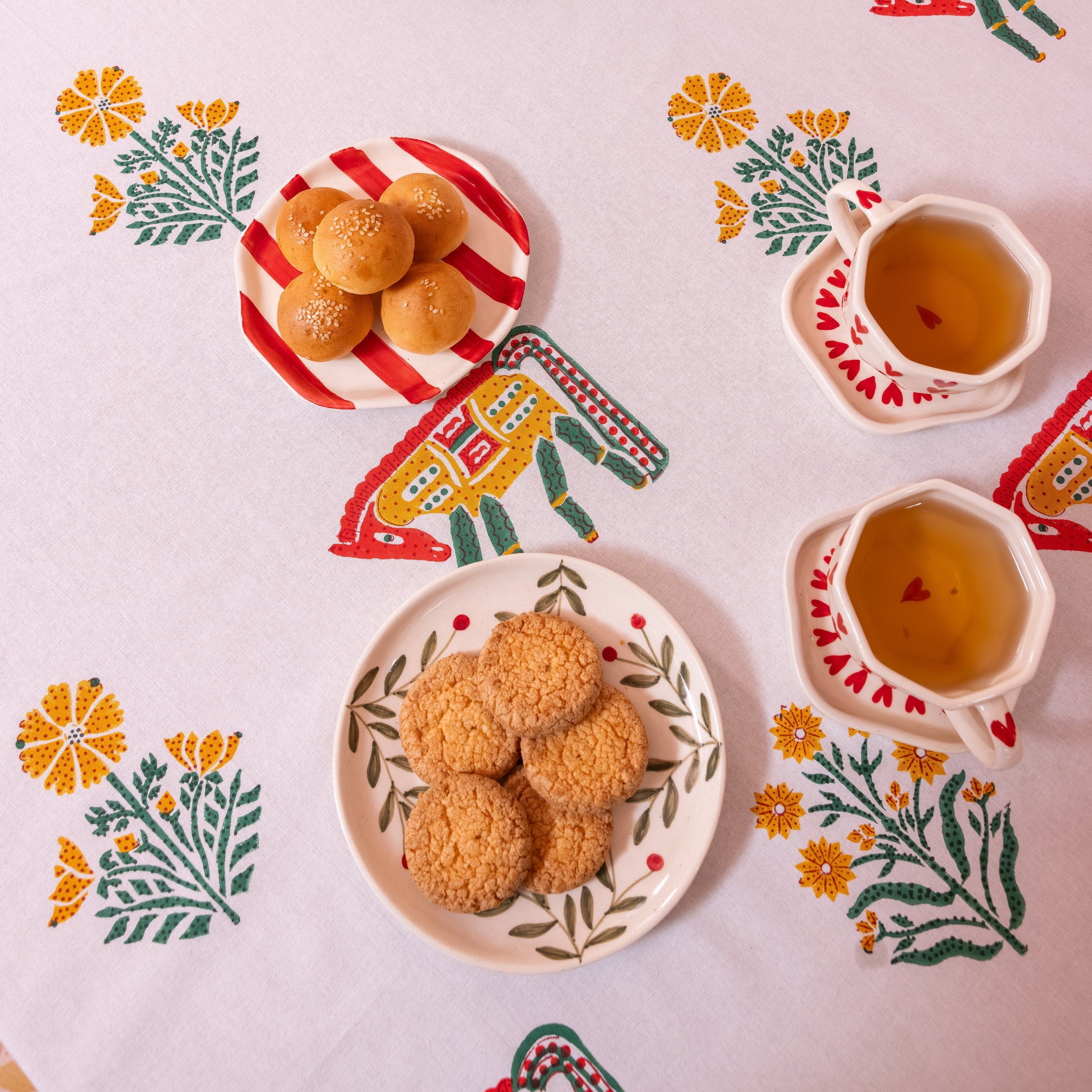 Menagerie Pink Tablecloth