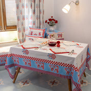 Cheval Nomade Pink & Blue Tablecloth