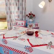 Cheval Nomade Pink & Blue Tablecloth