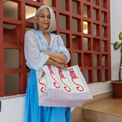 Monkey Blue & Pink Tote Bag