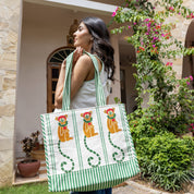 Monkey Green & Red Tote Bag