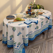 Menagerie Blue Tablecloth