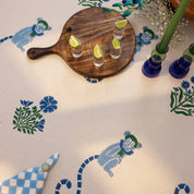 Menagerie Blue Tablecloth