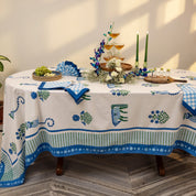 Menagerie Blue Tablecloth