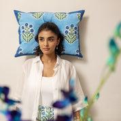 Monkey Blue & Green Cushion Cover