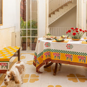 Cheval Nomade Mustard & Green Tablecloth