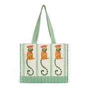Monkey Green & Red Tote Bag
