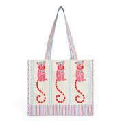 Monkey Blue & Pink Tote Bag