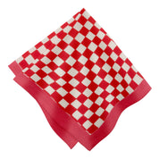 Gingham Check Red/Pink Napkins 20x20 - Set of 4