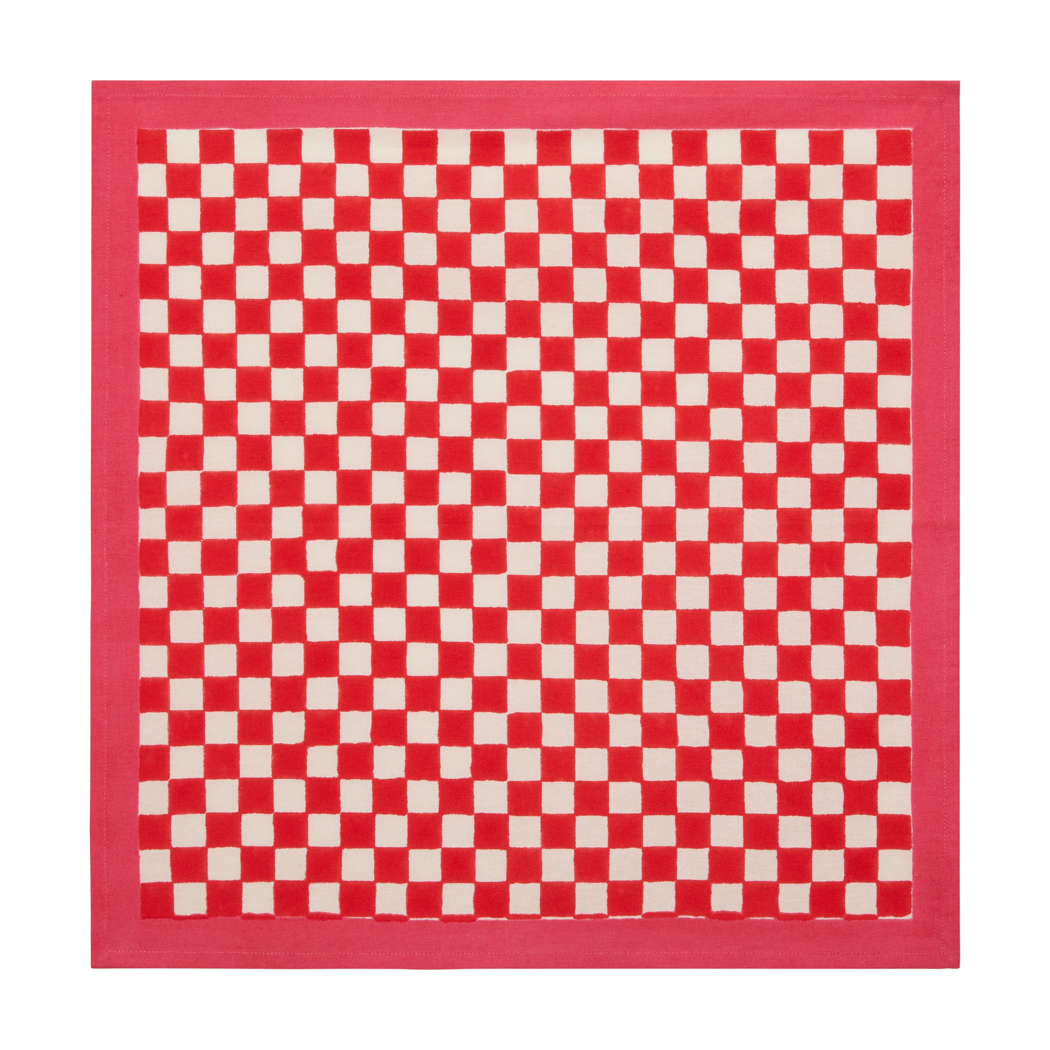 Gingham Check Red/Pink Napkins 20x20 - Set of 4