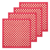 Gingham Check Red/Pink Napkins 20x20 - Set of 4
