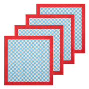 Gingham Check Blue/Red Napkins 20x20 - Set of 4