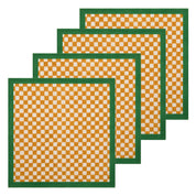 Gingham Check Mustard/Green Napkins 20x20 - Set of 4